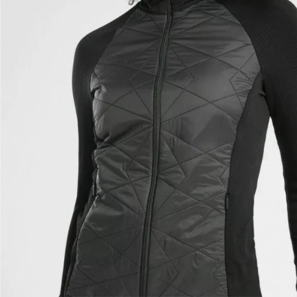 Athleta Insulated Flurry Primaloft Full Zip Quilted Jacket Black Sz M - Picture 15 of 16